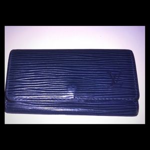 Louis Vuitton Blue Epi 4-Key holder